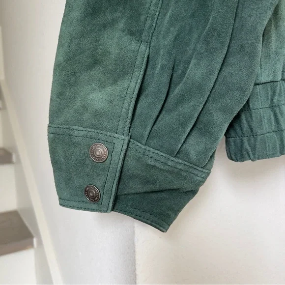 NWT Free People We The Free Desert Moon Suede Jacket in Green Grove - Picture 8 of 10